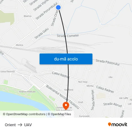 Harta de Orient către UAV