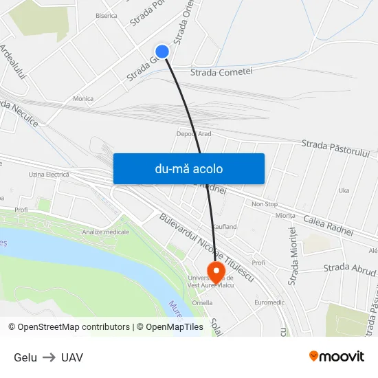 Harta de Gelu către UAV