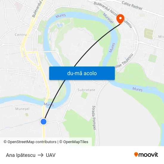 Harta de Ana Ipătescu către UAV