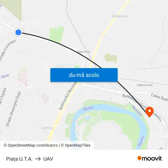 Harta de Piața U.T.A. către UAV