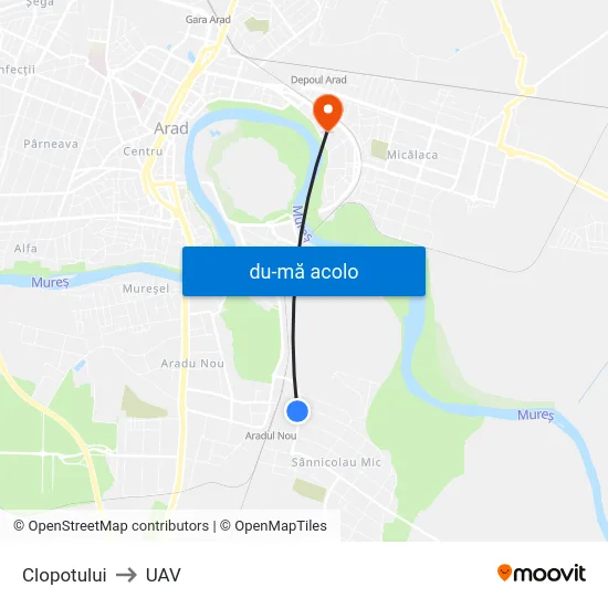 Harta de Clopotului către UAV