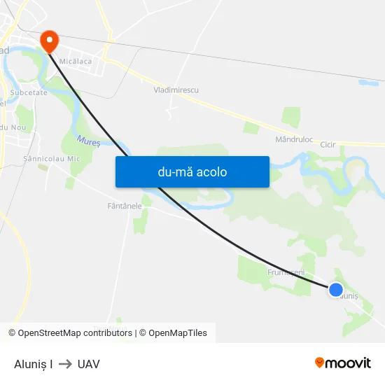 Harta de Aluniș I către UAV