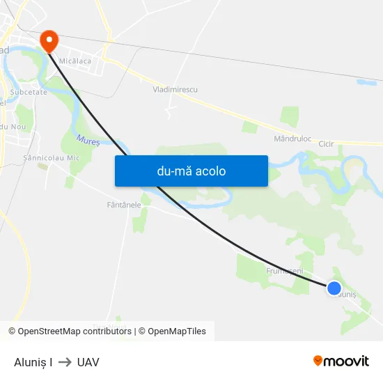 Harta de Aluniș I către UAV