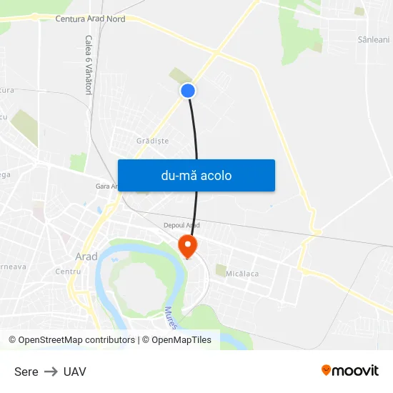 Harta de Sere către UAV