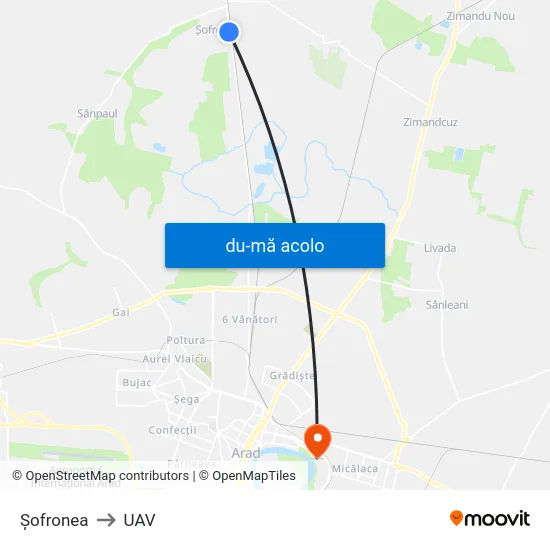 Harta de Șofronea către UAV