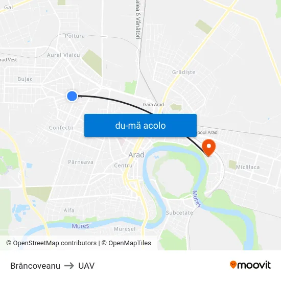 Harta de Brâncoveanu către UAV