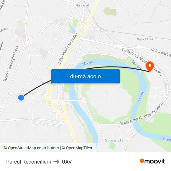 Harta de Parcul Reconcilierii către UAV