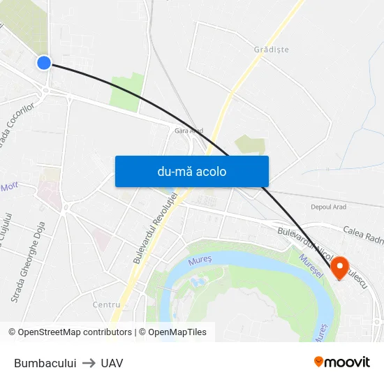 Harta de Bumbacului către UAV