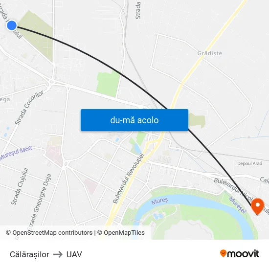 Harta de Călărașilor către UAV