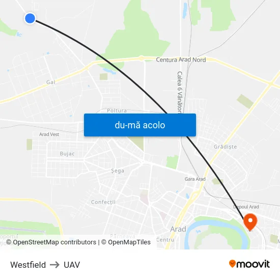 Harta de Westfield către UAV