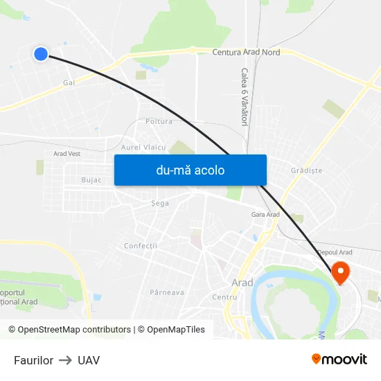 Harta de Faurilor către UAV