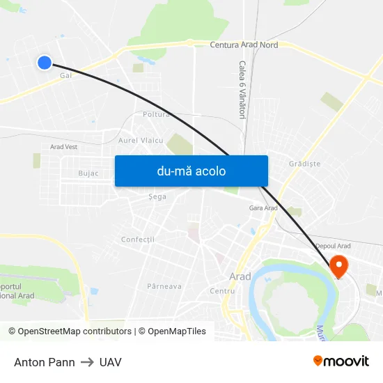 Harta de Anton Pann către UAV