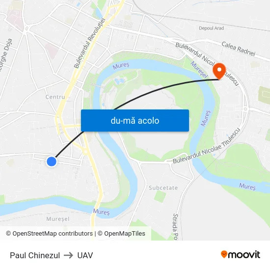 Harta de Paul Chinezul către UAV