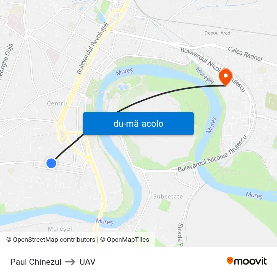 Harta de Paul Chinezul către UAV