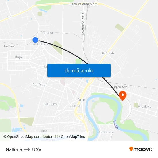 Harta de Galleria către UAV