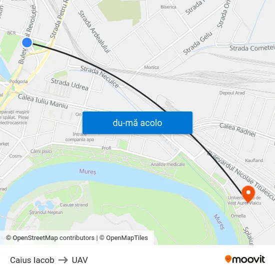 Harta de Caius Iacob către UAV