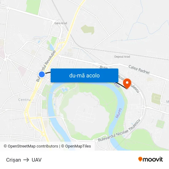 Harta de Crișan către UAV