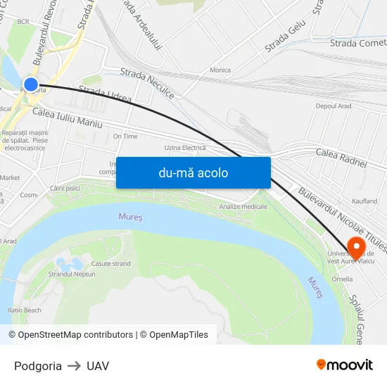 Harta de Podgoria către UAV