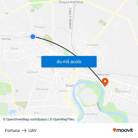 Harta de Fortuna către UAV