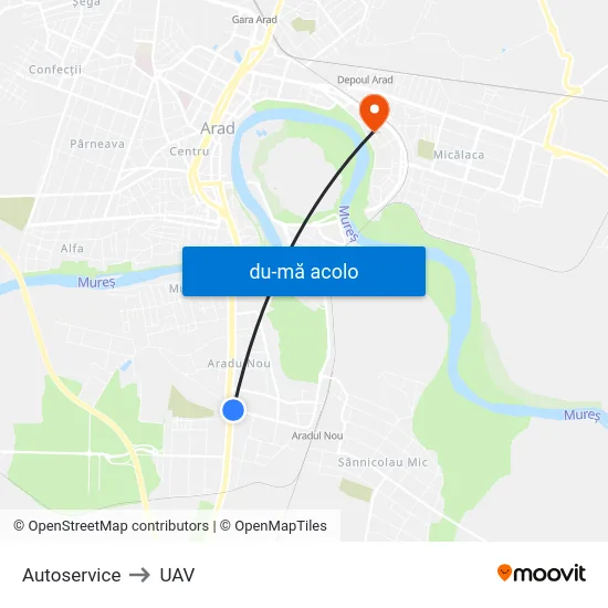 Harta de Autoservice către UAV