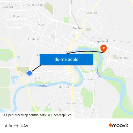 Harta de Alfa către UAV