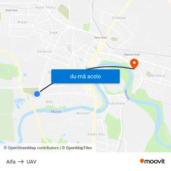 Harta de Alfa către UAV