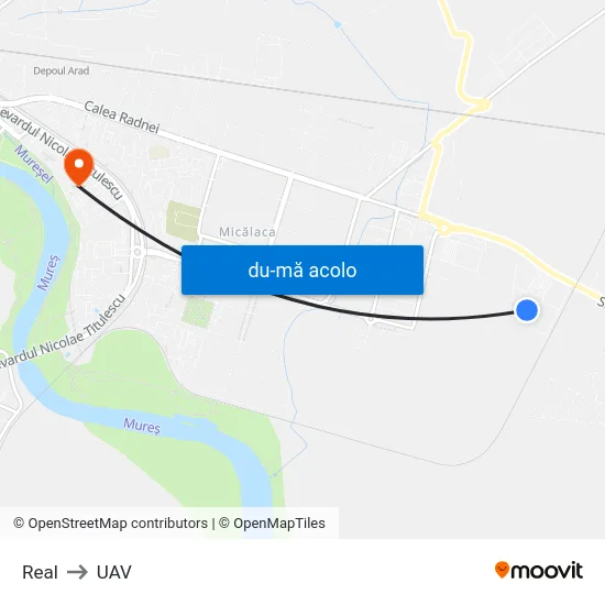 Harta de Real către UAV