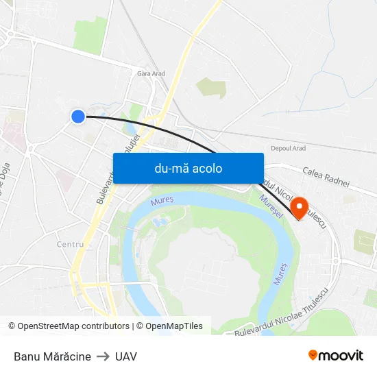 Harta de Banu Mărăcine către UAV