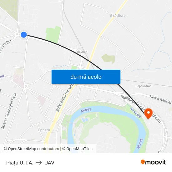 Harta de Piața U.T.A. către UAV