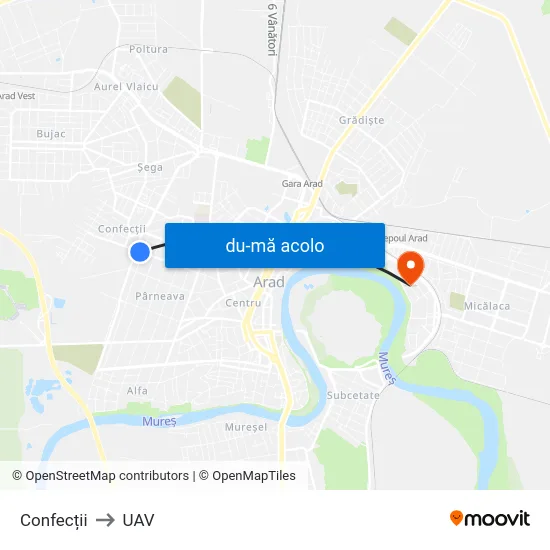 Harta de Confecții către UAV