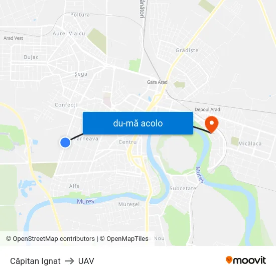 Harta de Căpitan Ignat către UAV