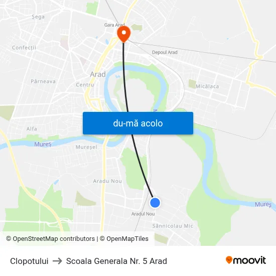 Harta de Clopotului către Scoala Generala Nr. 5 Arad