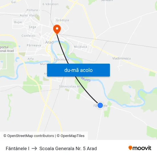 Harta de Fântânele I către Scoala Generala Nr. 5 Arad
