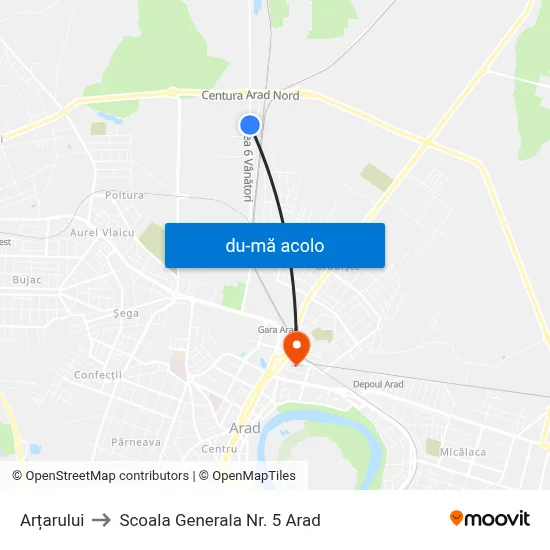 Harta de Arțarului către Scoala Generala Nr. 5 Arad