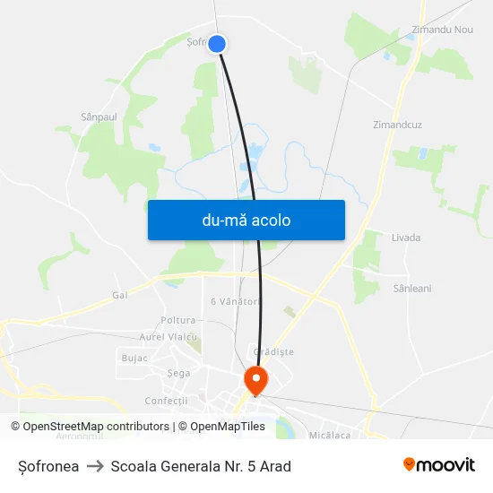 Harta de Șofronea către Scoala Generala Nr. 5 Arad