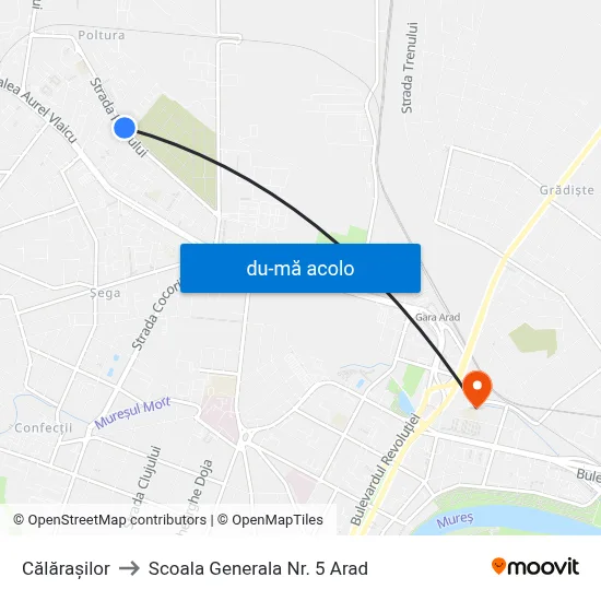 Harta de Călărașilor către Scoala Generala Nr. 5 Arad