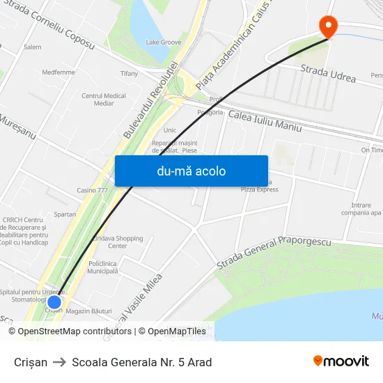 Harta de Crișan către Scoala Generala Nr. 5 Arad