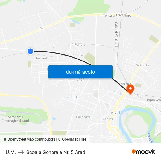 Harta de U.M. către Scoala Generala Nr. 5 Arad