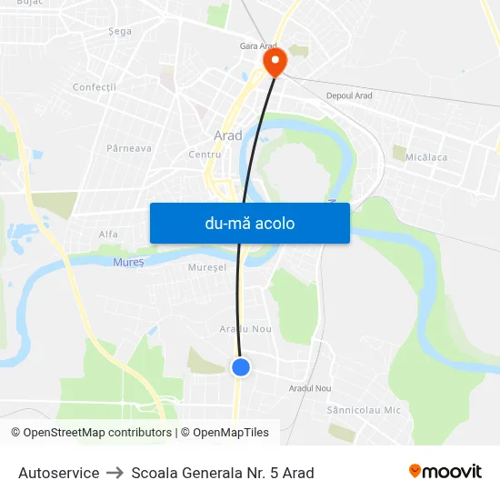 Harta de Autoservice către Scoala Generala Nr. 5 Arad