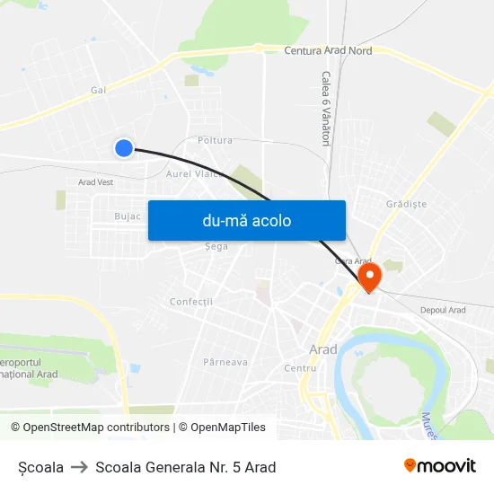 Harta de Școala către Scoala Generala Nr. 5 Arad