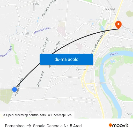Harta de Pomenirea către Scoala Generala Nr. 5 Arad
