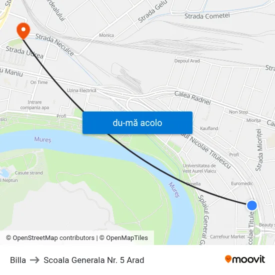 Harta de Billa către Scoala Generala Nr. 5 Arad