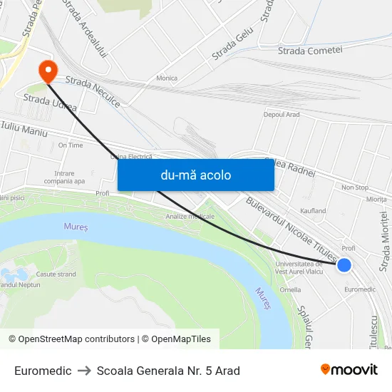 Harta de Euromedic către Scoala Generala Nr. 5 Arad