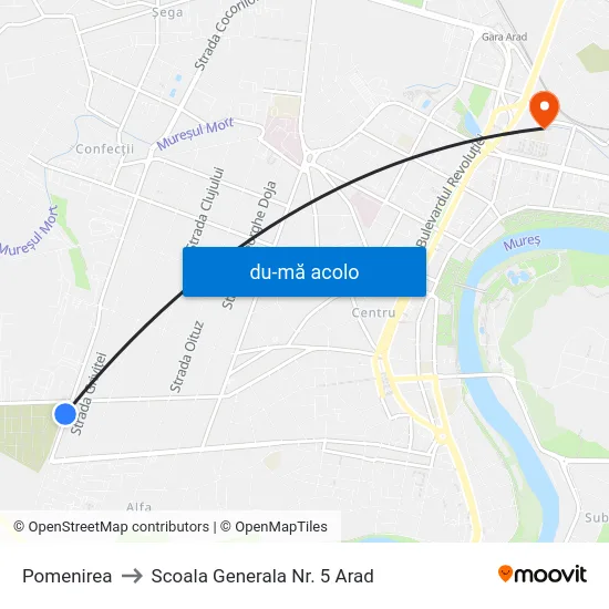 Harta de Pomenirea către Scoala Generala Nr. 5 Arad