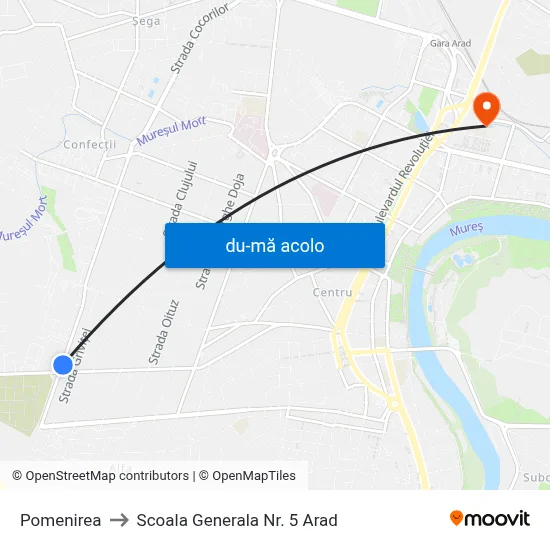 Harta de Pomenirea către Scoala Generala Nr. 5 Arad