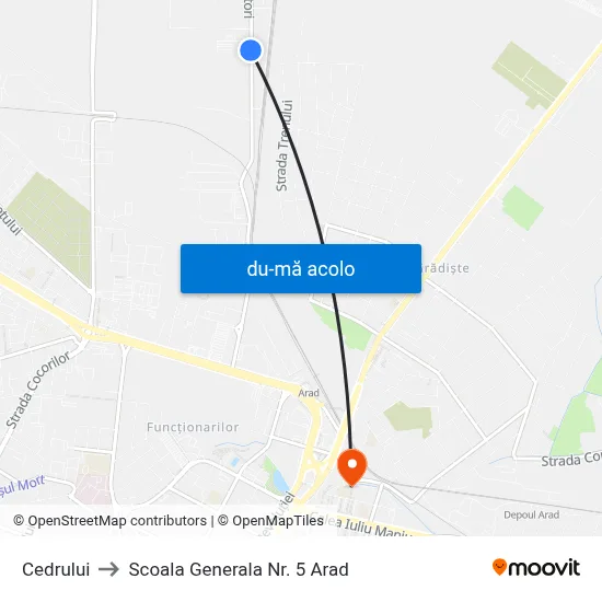 Harta de Cedrului către Scoala Generala Nr. 5 Arad