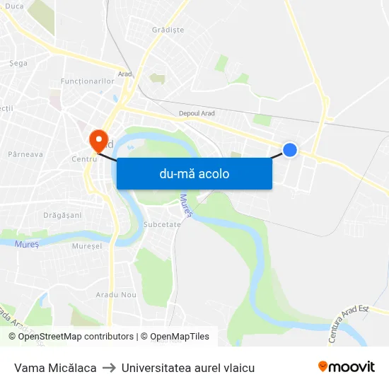 Harta de Vama Micălaca către Universitatea aurel vlaicu
