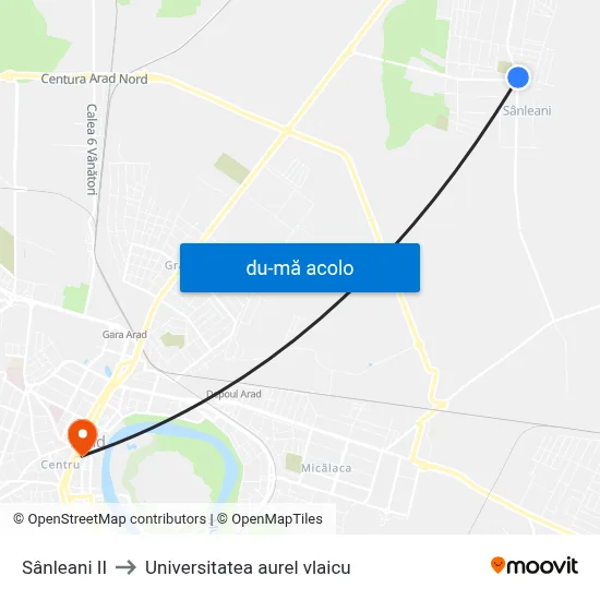 Harta de Sânleani II către Universitatea aurel vlaicu