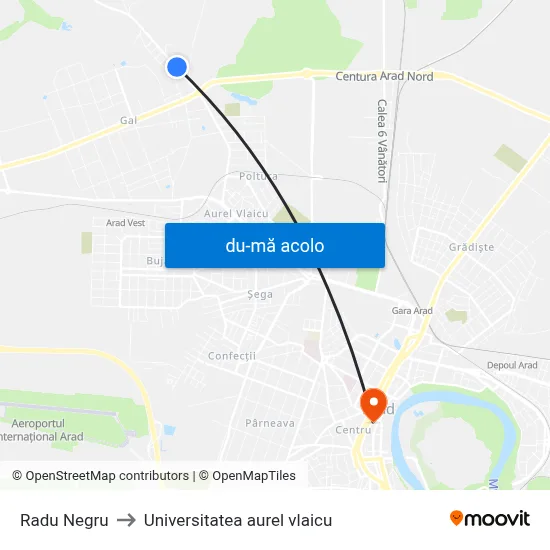 Harta de Radu Negru către Universitatea aurel vlaicu