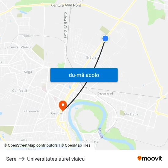Harta de Sere către Universitatea aurel vlaicu